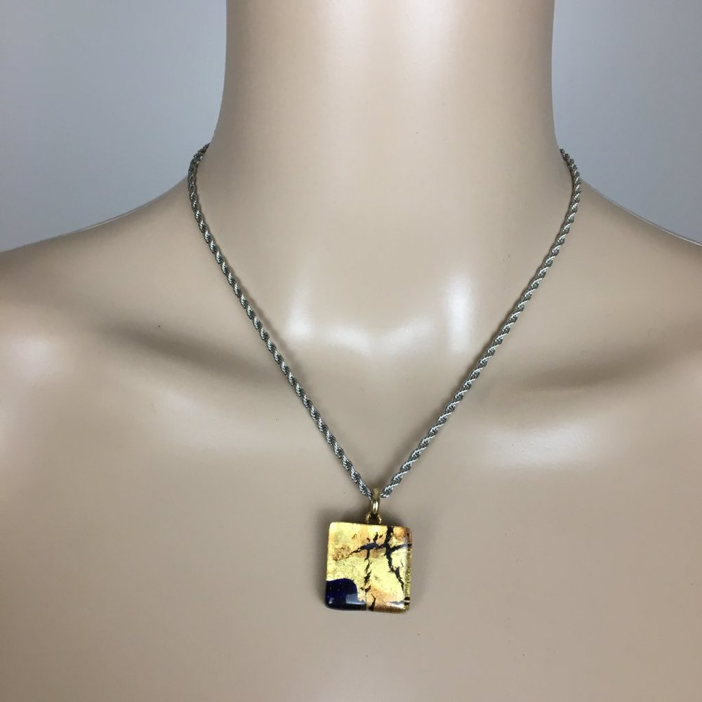 - 🆓 ADD ON
⭐️Host Pick⭐️ Pendant , Gold Toned Glass, Hand Crafted